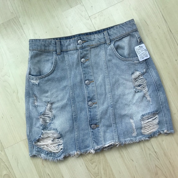 NWT Free People denim skirt - Picture 1 of 4